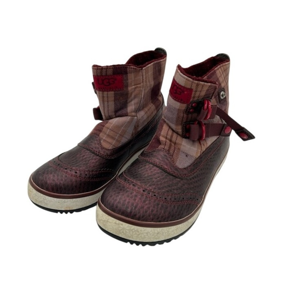 UGG‎ Australia Waterproof Plaid Cuff Leather Brogue Ankle Boot Women's Size US 6